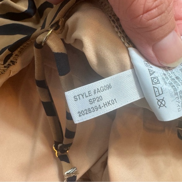 J Crew Swimsuit One Piece Wide Strap Zebra Print Brown Black Size 10 Style AG096 - Picture 6 of 9